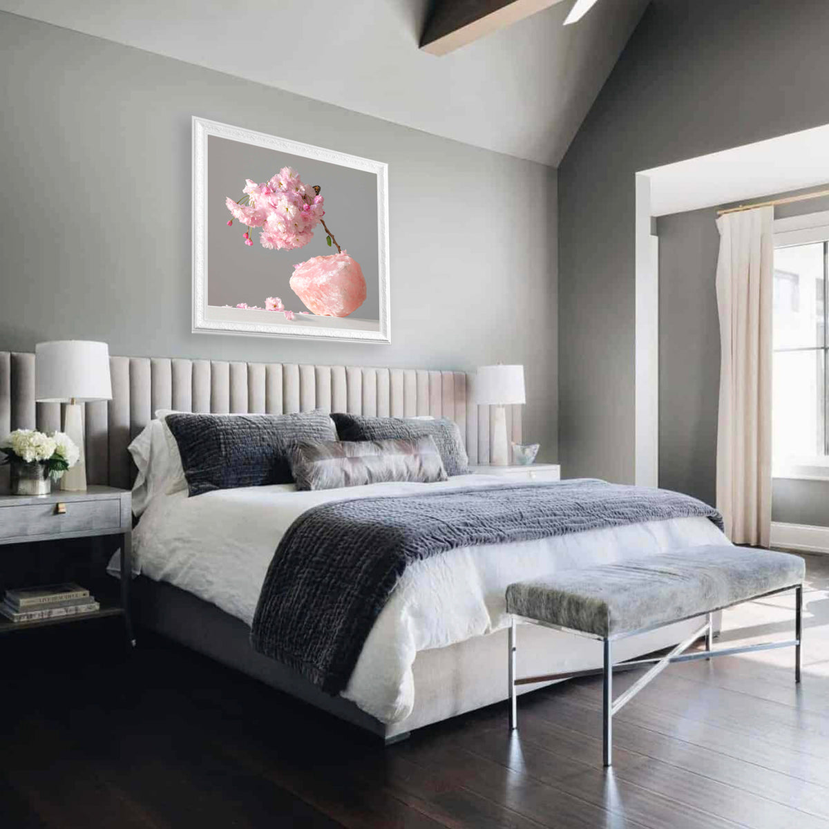 Pink Quartz (Madagascar) Cherry Blossom, in situ