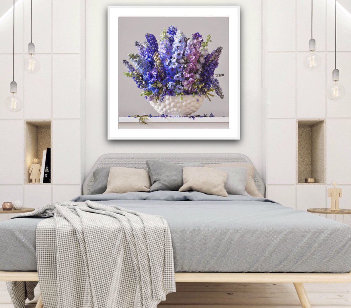 Delphiniums 8.22am (Unframed)