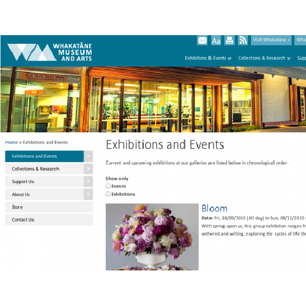 Bloom – Opus Gallery, Whakatane Museum