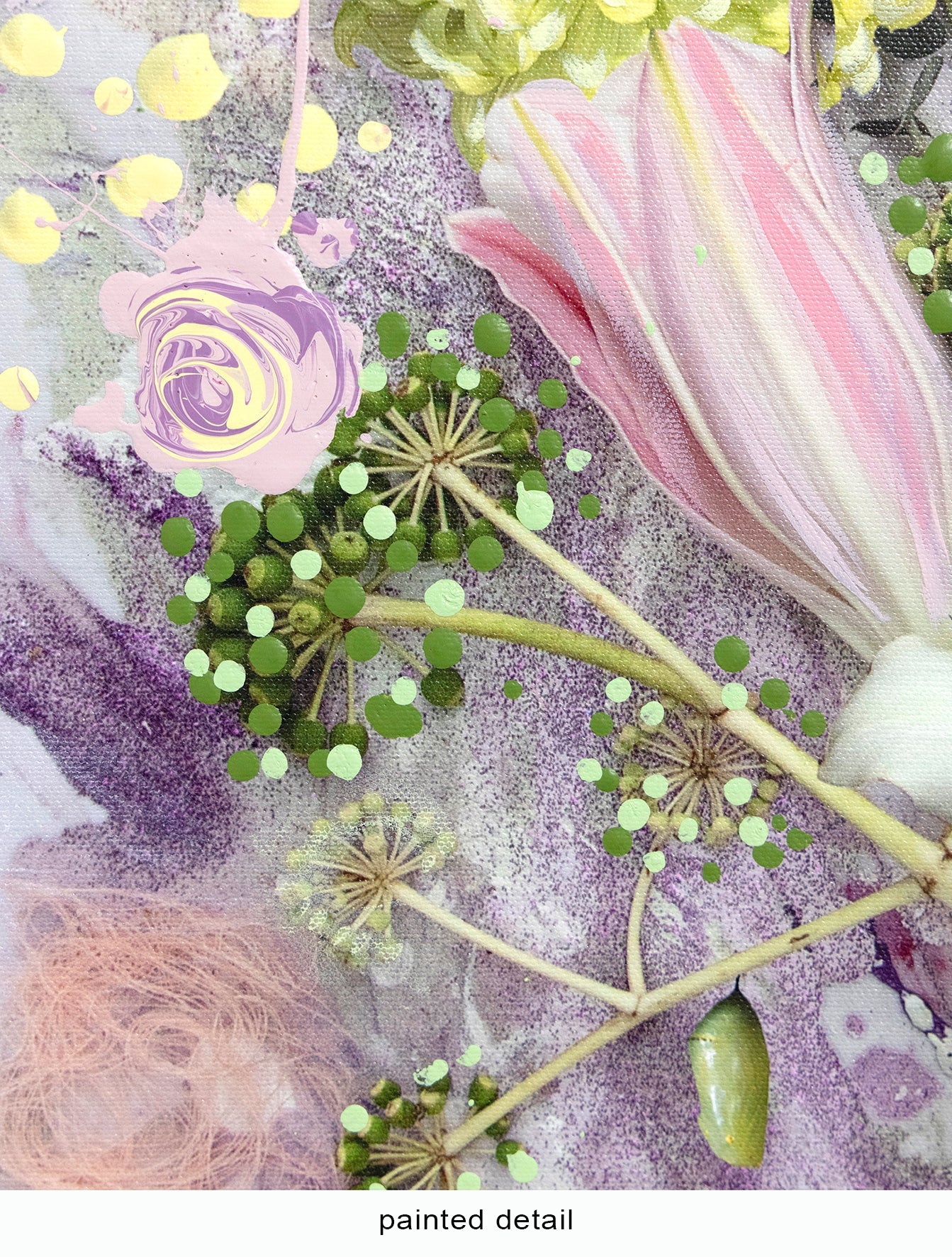 Florassemblage IX (Pigment Ink on canvas with acrylic paint)