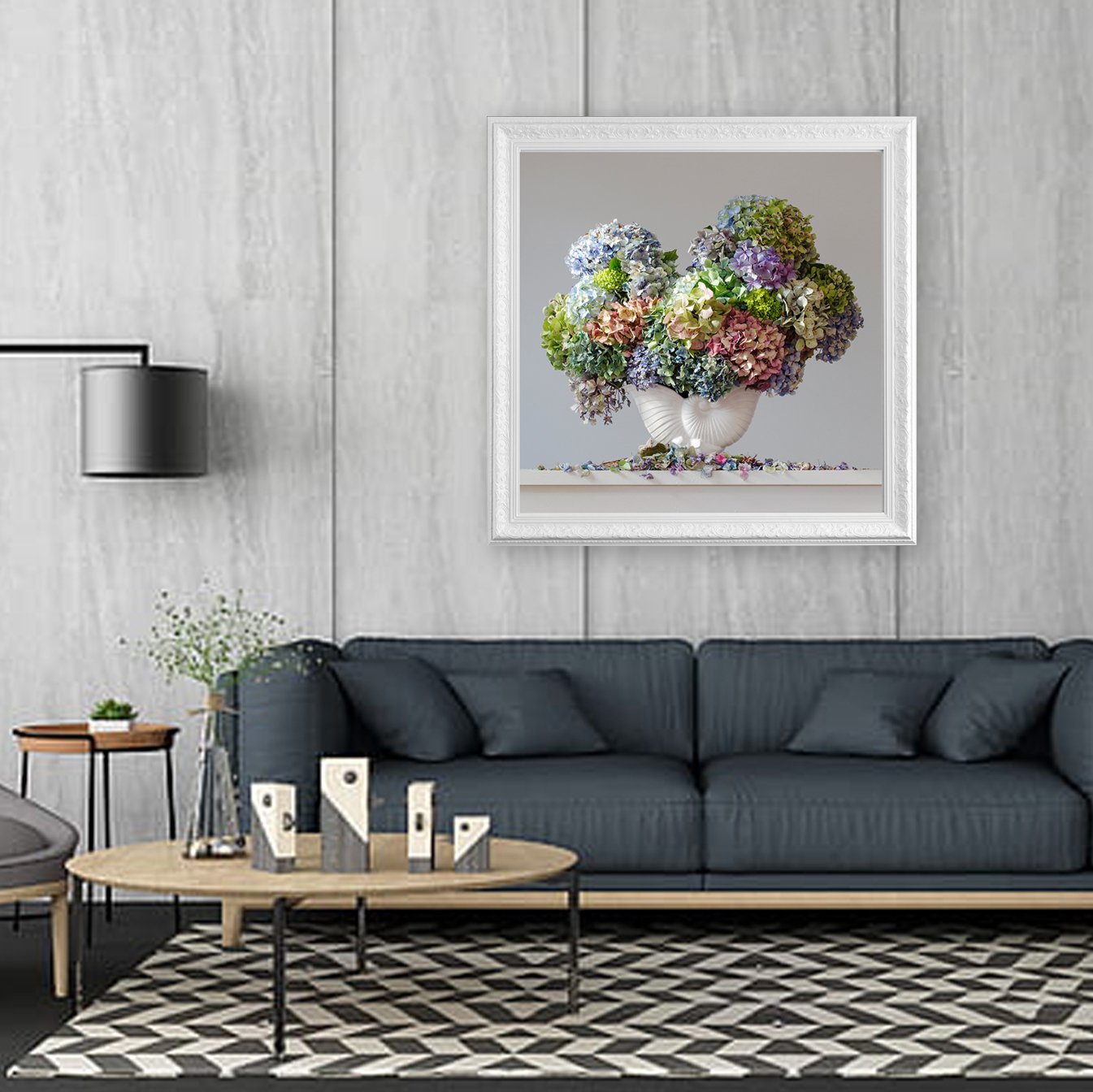 Hydrangeas 8.50 am (Framed)