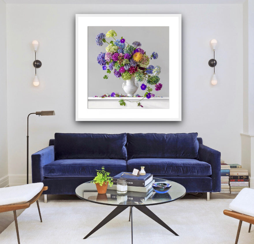 Hydrangeas, Morning Glory & Dahlia 5.10pm