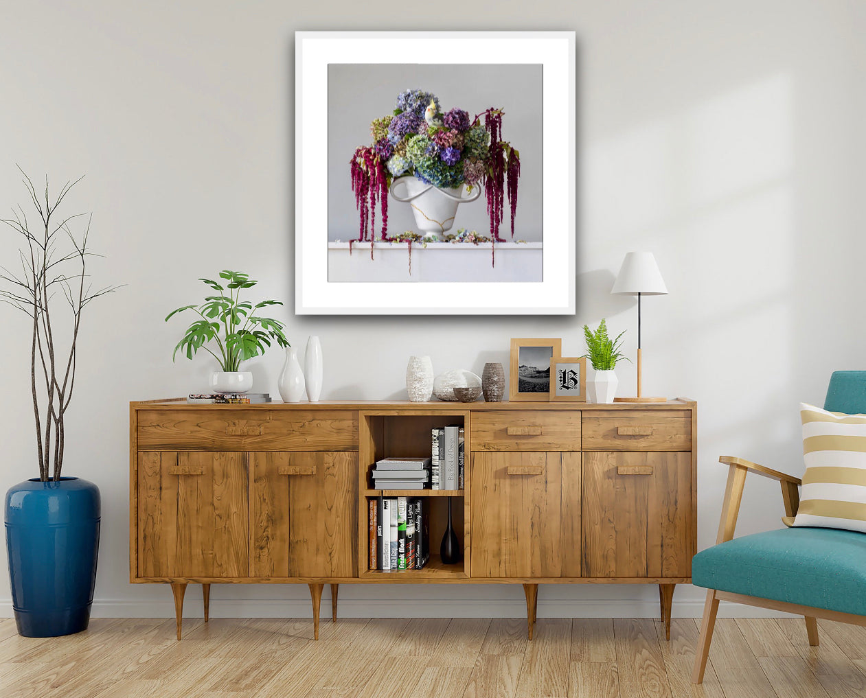 Hydrangeas & Love Lies Bleeding 1.12pm