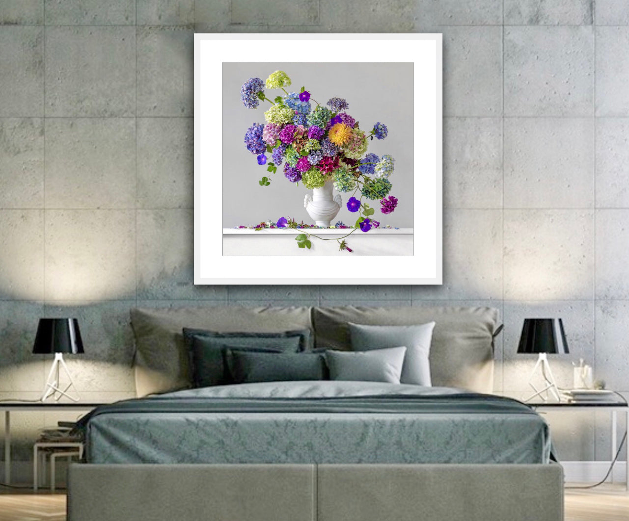 Hydrangeas, Morning Glory & Dahlia 5.10pm